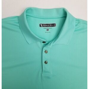 Pebble Beach Golf Polo Shirt, Men's XL, Performance Short Sleeve Size XL